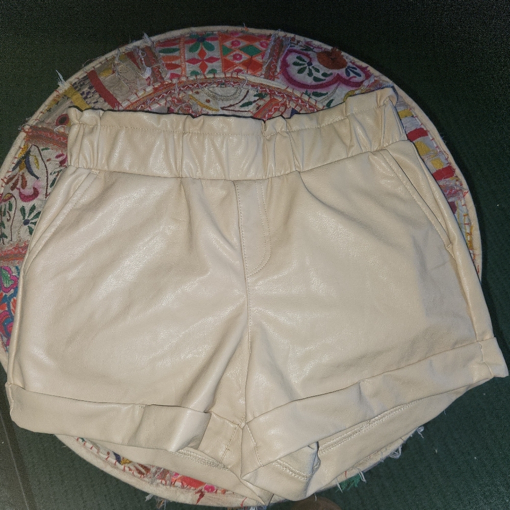 Sincerely Jules High Waist Cream Shorts